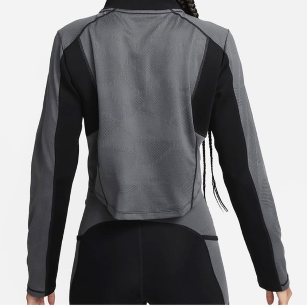 Nike Pro Cropped Quarter Zip Black L - Picture 3 of 8
